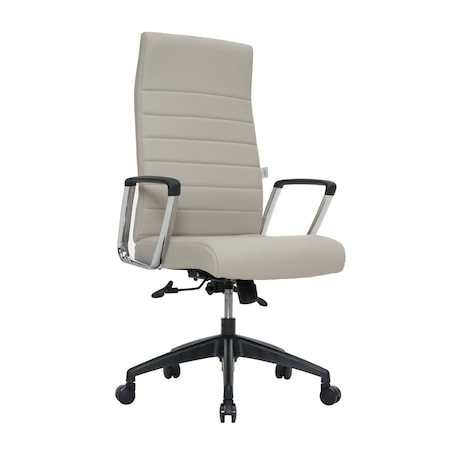 Kd Hilton Modern High-Back Leather Office Chair Tan KD3039940